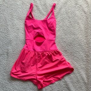 FP Movement by Free People Righteous Runsie Pink Jumpsuit Romper